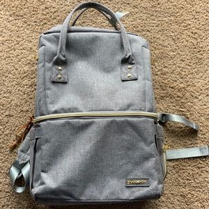 Grey Diaper bag backpack